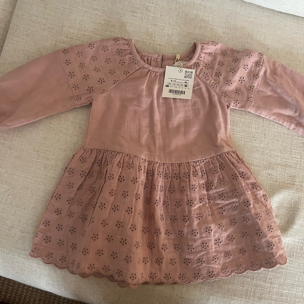 Zara girls dress size 9-12 months tags on